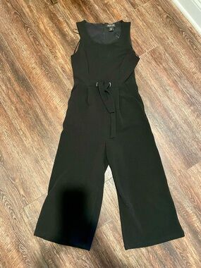 RACHEL ZOE Cropped Sleeveless Black Jumpsuit